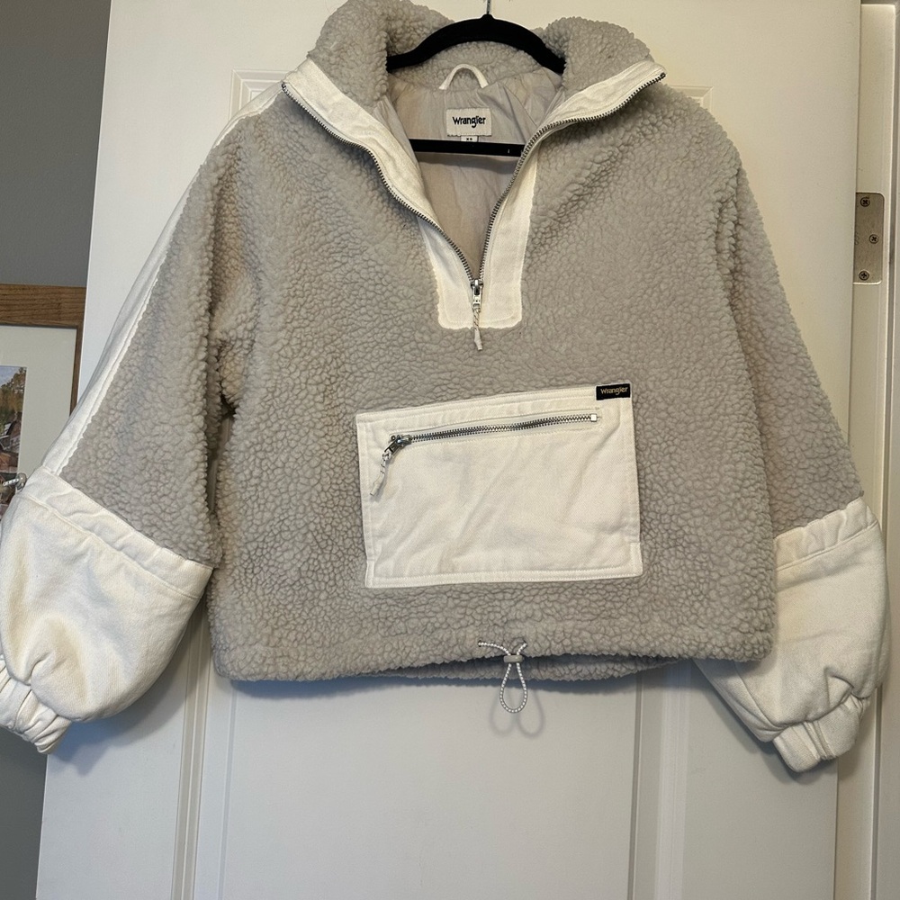 New Free People Wrangler Sherpa Half Zip